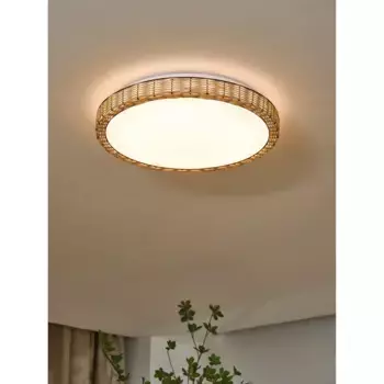 ECO-LIGHT Светодиодный потолочный светильник «Светодиодный потолочный светильник MAY, D.43cm», 1 лампочка, источник света Светодиодная панель | Светодиод прочно интегрирован, цвет holzfarben,schwarz