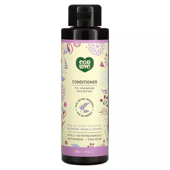 Eco Love, Кондиционер, для окрашенных и очень сухих волос, голубика, виноград и лаванда, 500 мл (17,6 жидк. Унции)