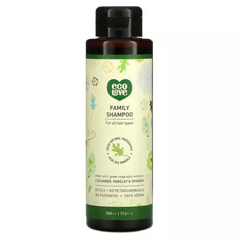 Eco Love, Семейный шампунь, огурец, петрушка и шпинат, 500 мл (17,6 жидк. Унции)
