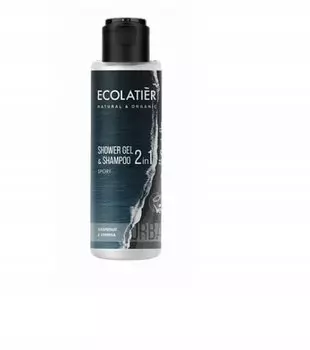 ECOLATIER Гель для душа и шампунь 2 в 1 Спорт 100 мл