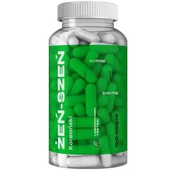 Ecomax, Ginseng Корейский женьшень 500 мг 90 капсул, белый