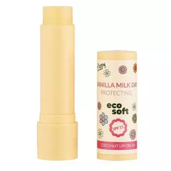 ECOSOFT, Lippy Day кокосовый крем для губ Vanilla Milk 4.8 г