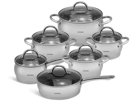 EDENBERG EB-4052 Набор посуды из 12 предметов - N, серебро