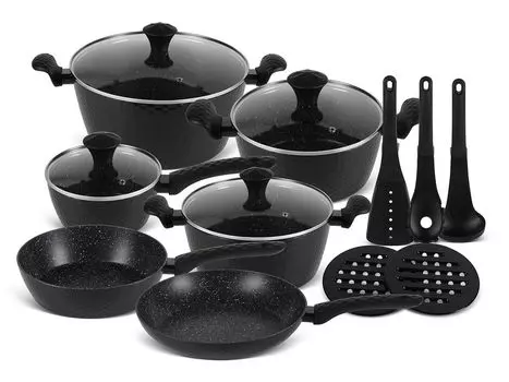 EDENBERG EB-5634 Набор посуды из 15 предметов - N, черный
