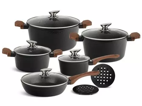 EDENBERG EB-5651 Набор мраморной посуды, 12 предметов