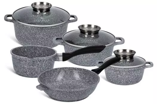 EDENBERG EB-8110, Набор посуды из 10 предметов - N, серый