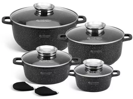 EDENBERG EB-8142 Набор кастрюль из 8 предметов - N, черный