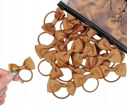 Edibazzar, Набор коричневых резинок для волос, 20 шт