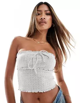 Edikted – Savannah – укороченный топ без бретелек с пуантами