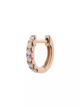 Единичная серьга-кольцо из розового золота с бриллиантами Roxanne First, розовый