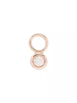Единичная серьга-подвеска из розового золота с бриллиантами Roxanne First, розовый