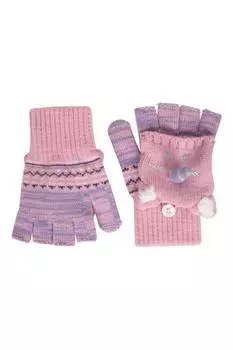 Единорог Перчатка Трикотажные Зимние Теплые Мягкие Перчатки Mountain Warehouse, фиолетовый