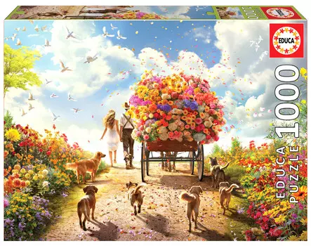 Educa, Пазл Цветочная прогулка, 1000 шт.