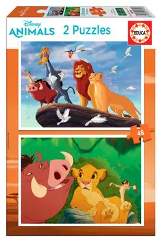 Educa, пазл, Disney, Король Лев, 2х48 шт.