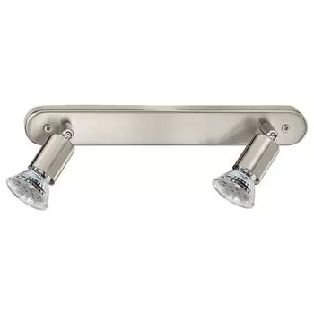 EGLO 31412 Светодиодный настенный точечный светильник мини матовый никель 2x3W 3000K WarmWhite A+, серебро