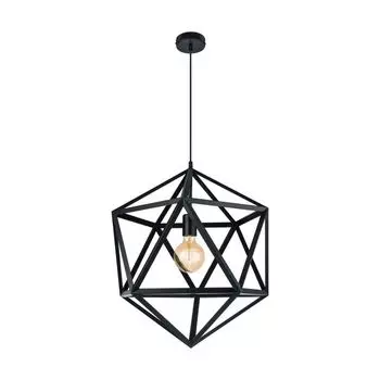 Eglo 49762 Embleton L винтажный подвесной светильник 46см, черный винтажный светильник в стиле ретро