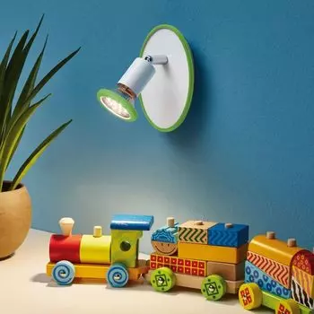 Eglo 94171 Modino Детская комната Точечный Сталь Пластик Белый Хром, серебро