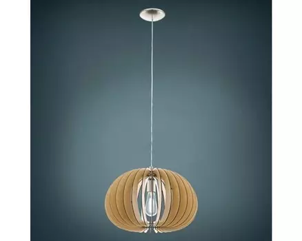 Eglo 94767 Cossano подвесной светильник сталь матовый никель дерево клен, коричневый
