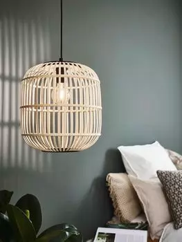 EGLO Bordesley 35 см коричневый 1-светлый круглый, черный