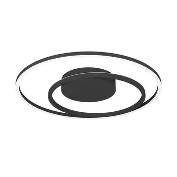EGLO Connect.z Smart Home Светодиодный потолочный светильник Calagrano-Z, ZigBee, приложение и голосовое управление, теплый белый-холодный белый, подсветка RGB, с регулировкой яркости, черный, 45 см