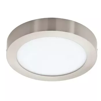EGLO Connect.z Smart Home Светодиодный потолочный светильник для ванной комнаты Fueva-Z, ZigBee, 21 см, приложение и голосовое управление Alexa, цвет света (теплый белый-холодный белый), диммируемый, IP44, серебро