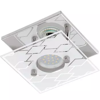 EGLO DOYET Светодиодный настенный и потолочный светильник GU10 хром, сатиновый прозрачный, серебро