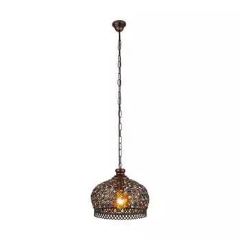 EGLO JADIDA винтажный подвесной светильник E27 античная медь 330мм, мультиколор
