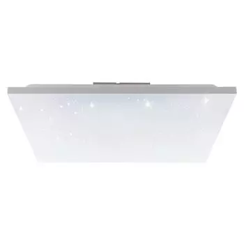 EGLO LED Panel Calemar-S, потолочный светильник с хрустальным эффектом, потолочный светильник из пластика и металла белого цвета, для офиса и кухни, нейтральный белый, 59x59 см