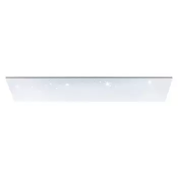 EGLO LED Panel Calemar-S, потолочный светильник с хрустальным эффектом, потолочный светильник из пластика и металла белого цвета, для офиса и кухни, нейтральный белый, 100x24 см
