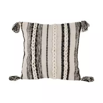 EGLO LIVING Chevery Подушка, декоративная подушка для дивана, индустриальный винтаж, декоративная подушка ручной работы из хлопка, шерсти и полиэстера, с тикингом, 45х45 см