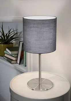 Eglo Modern Textil PASTERI никель матовый, E27 макс. 1X60W., серый