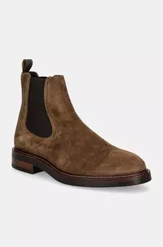 EGMONT MASTER замшевые ботинки челси Hackett London, коричневый