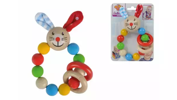 Eichhorn Держит игрушечного кролика