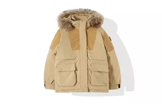 EIDOLON GRAIN Женская стеганая куртка, Черный воротник из искусственного меха