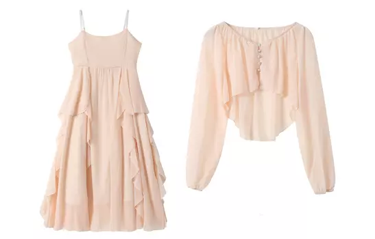 EIDOLON GRAIN Женский костюм с юбкой, Сет (абрикос)