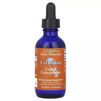 Eidon Ionic Minerals, Литий, жидкий концентрат, 2 мг, 60 мл (2 унции)