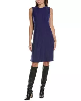 EILEEN FISHER Мини-платье с вырезом-стойкой, фиолетовый