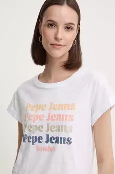 EILEEN хлопковая футболка Pepe Jeans, белый