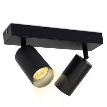 EINFEBEN 4W GU10 Светодиодный настенный светильник потолочный светильник Светодиодные светильники потолочный светильник регулируемый потолочный светильник настенный светильник для внутреннего потолка настенный 3000K теплый белый 2 лампы черный