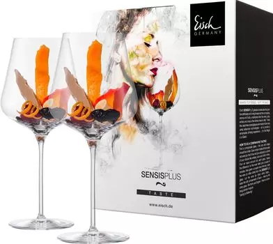 EISCH 2 бордовых бокала 518/1 в подарочной упаковке SKY SENSISPLUS 25184010, красный