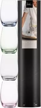 Eisch 4 чашки 500/91 лиловый, серый, зеленый, синий подарочный тубус LIGHT 78550098