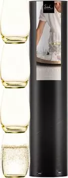 Eisch 4 чашки 500/91 янтарный в подарочном тубусе LIGHT 78550083, желтый
