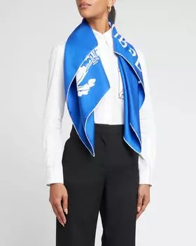 EKD Шелковый квадратный шарф Burberry, цвет Knight