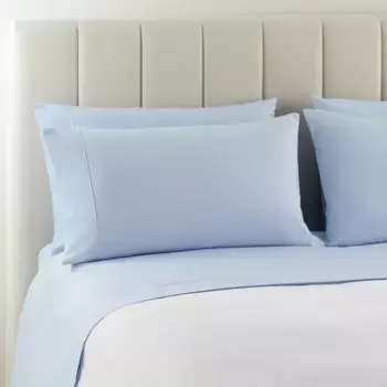 El Corte Ingls плотность нитей 200, перкаль, хлопковая простыня, плоский лист, небесно-голубой