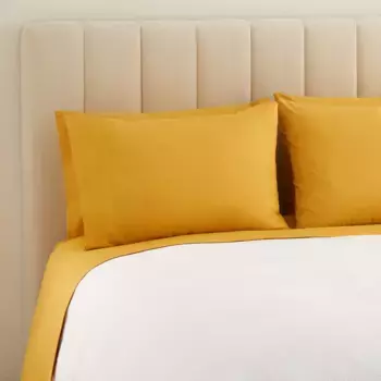 El Corte Ingls плотность нитей 200, перкаль, хлопковая простыня, плоский лист, горчица