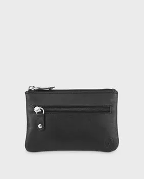 El Potro маленький мужской кожаный кошелек на молнии черного цвета El Potro, черный