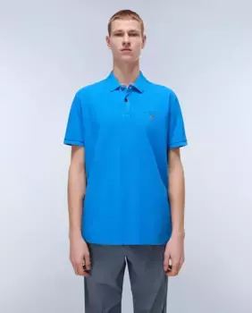 Elbas мужская рубашка-поло из пике с короткими рукавами Napapijri, синий