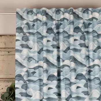 Elbersdrucke прозрачная петля для штор с мембраной 00, белая, 140x255 см, 198572, занавеска для гостиной, спальни, кухни, прихожей, детской комнаты Schner-Leben, синий