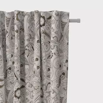 Elbersdrucke прозрачная штора с люверсами Feel Good Uni Kid's Club однотонная белая 140x255 см 196158 занавеска для гостиной, спальни, кухни, прихожей, детской комнаты Schner-Leben, золото