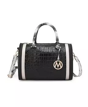 Eleanor Женская сумка-саквояж с тиснением под крокодила MKF Collection, черный